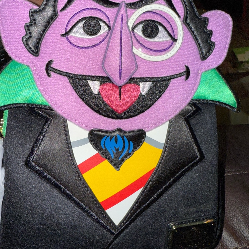 Brand New Sesame Street Count Von Loungefly bag